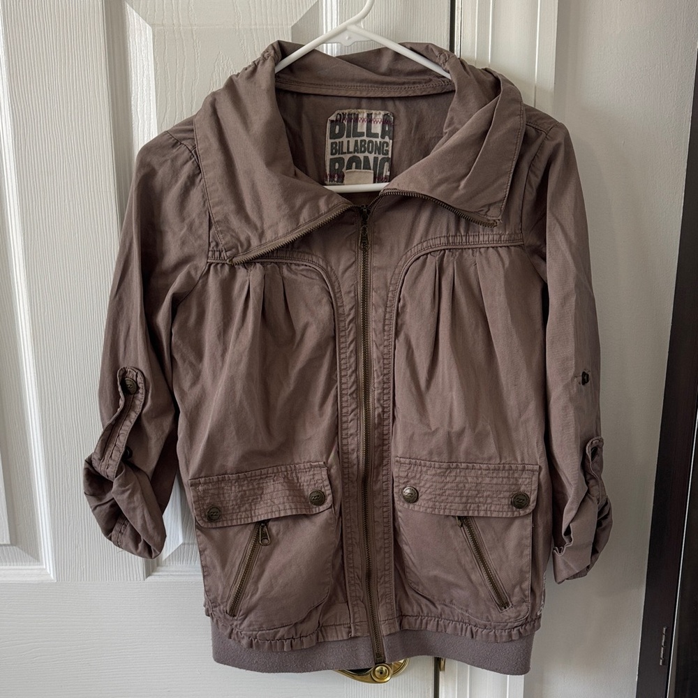 BILLABONG LIGHTWEIGHT BROWN UTILITY JACKET